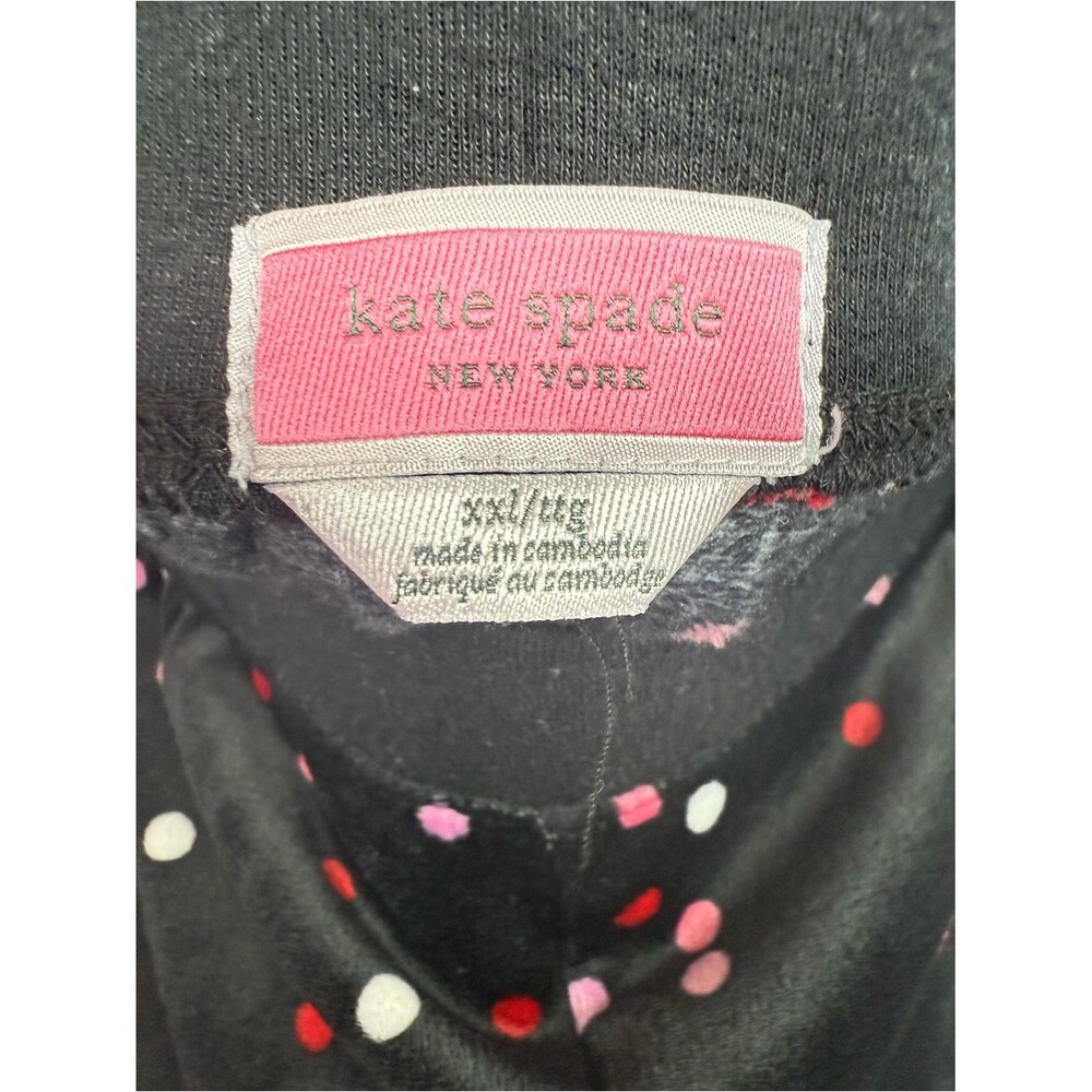 kate spade pants fleece Black Leggings with Pink and White Polka Dots - Picture 6 of 9